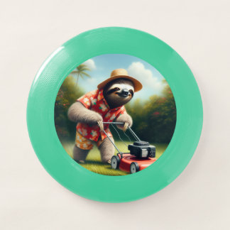 Sloth Mowing Lawn Wham-O Frisbee
