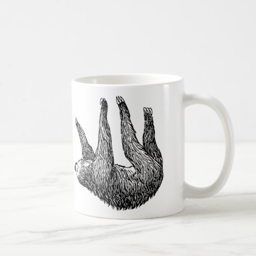 Sloth mug Sloth hanging out on edge of coffee cup