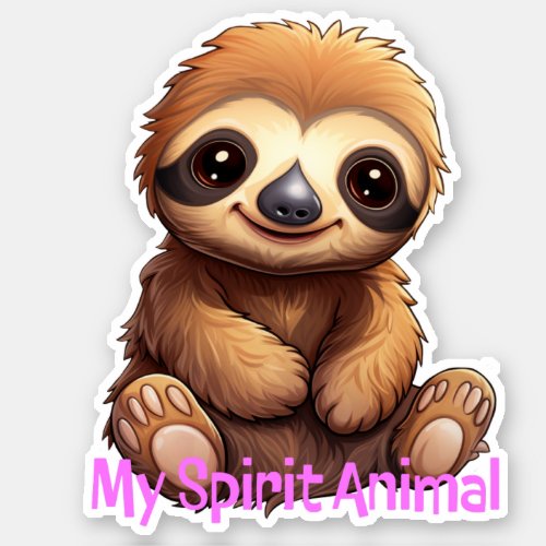 Sloth My Spiril Animal Sticker