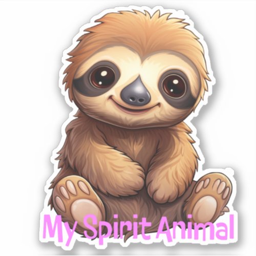 Sloth My Spiril Animal Sticker