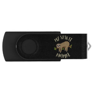 sloth my spirit animal flash drive