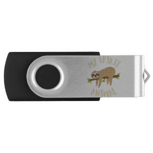 sloth my spirit animal flash drive