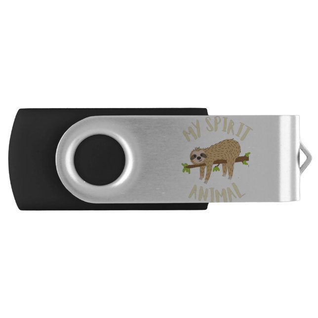 sloth my spirit animal flash drive (Front)