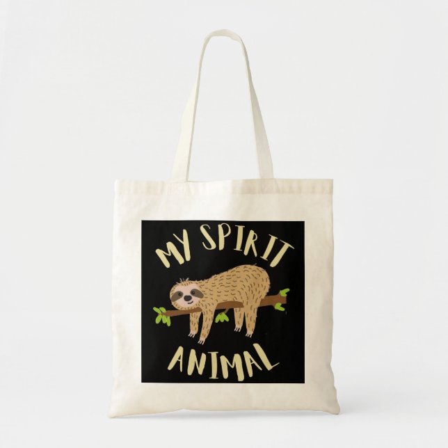 sloth my spirit animal tote bag (Front)