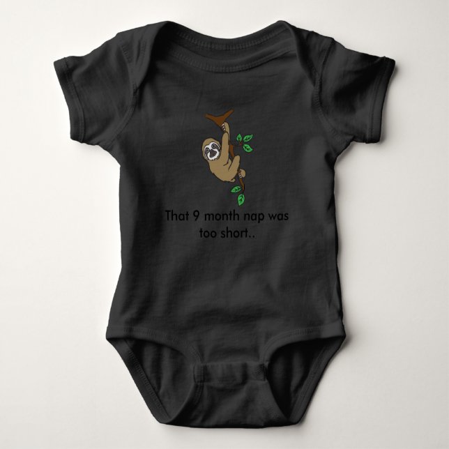 Sloth Nap Baby Romper (Front)