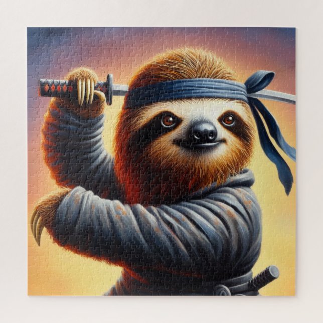 Sloth Ninja Jigsaw Puzzle (Vertical)