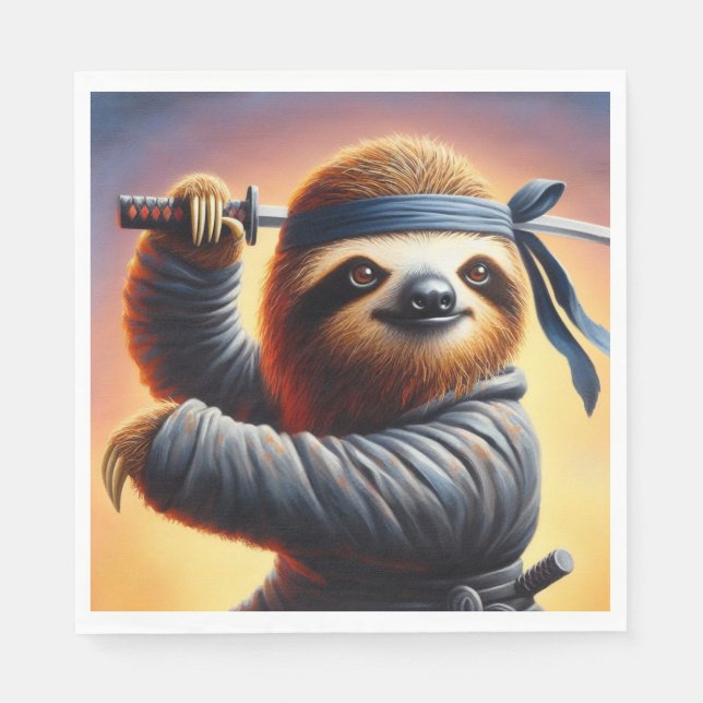 Sloth Ninja Napkins (Front)