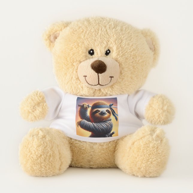 Sloth Ninja Teddy Bear (Front)