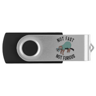 Sloth Not Fast Not Furious Flash Drive