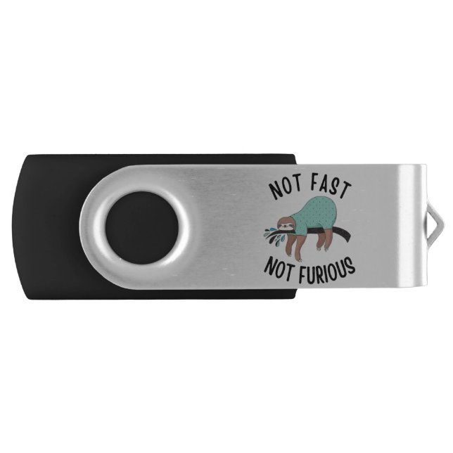 Sloth Not Fast Not Furious Flash Drive (Front)