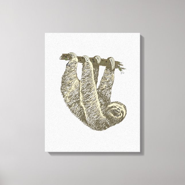 Sloth on Canvas Print (Front)
