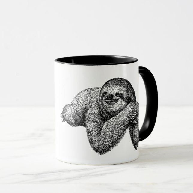 Sloth on tree mug (Front Right)