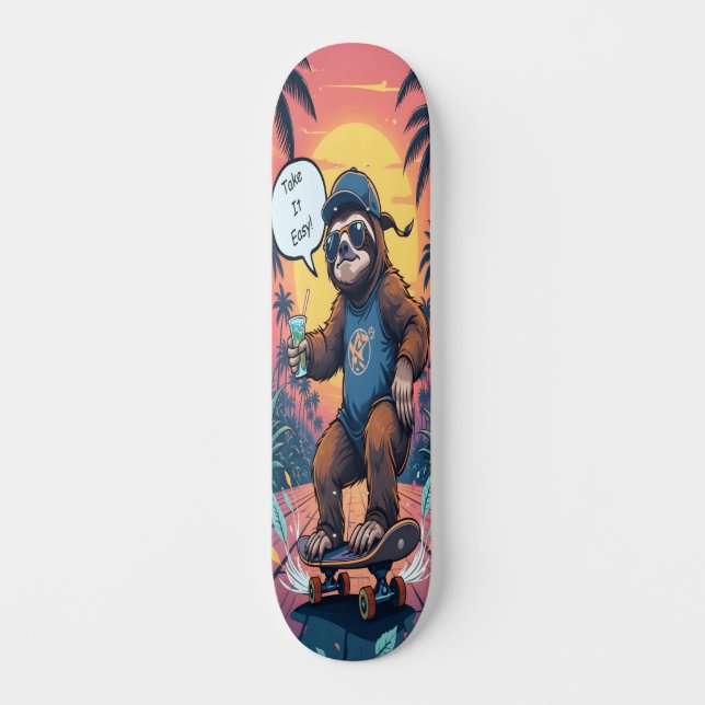 Sloth on Wheels Edition 2 Skateboard (Front)
