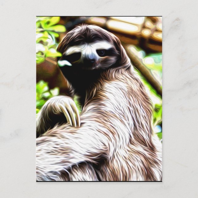 Sloth Painting Postcard (Front)