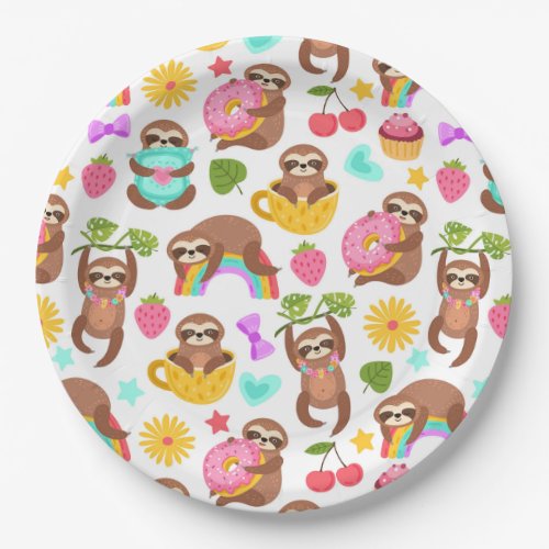 Sloth Paper Plate