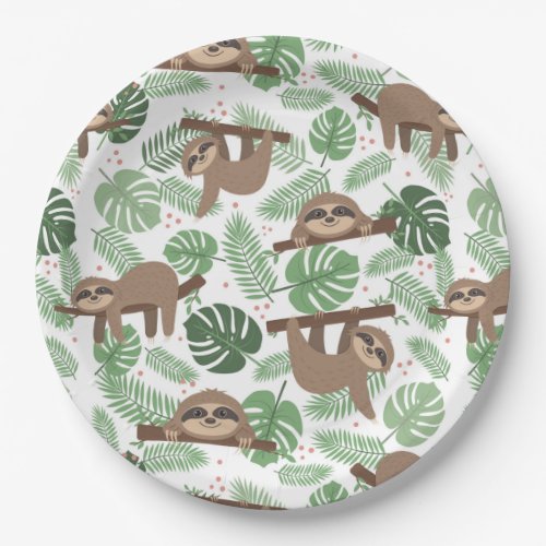 Sloth Paper Plate