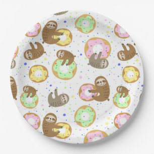 Sloth Paper Plate
