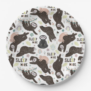 Sloth Paper Plate