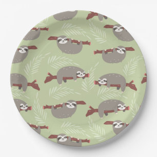 Sloth Paper Plates