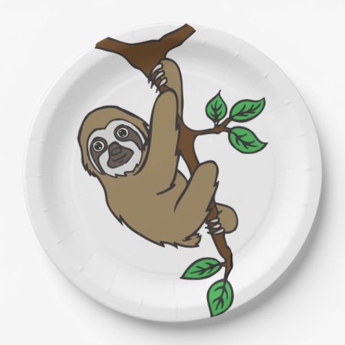 Sloth Paper Plates