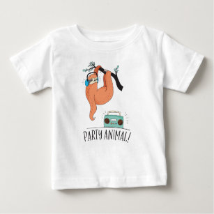 Sloth Party Animal Baby T-Shirt