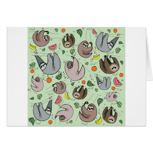 Sloth Party Cards (Front Horizontal)