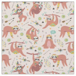 Sloth Pattern Fabric