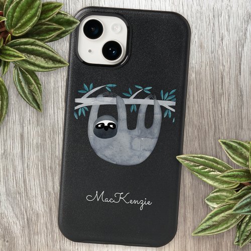 Sloth Personalized Cute OtterBox iPhone 14 Case