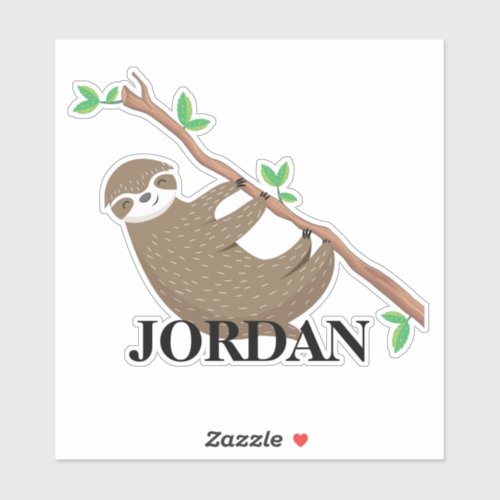 Sloth Personalized name Sticker