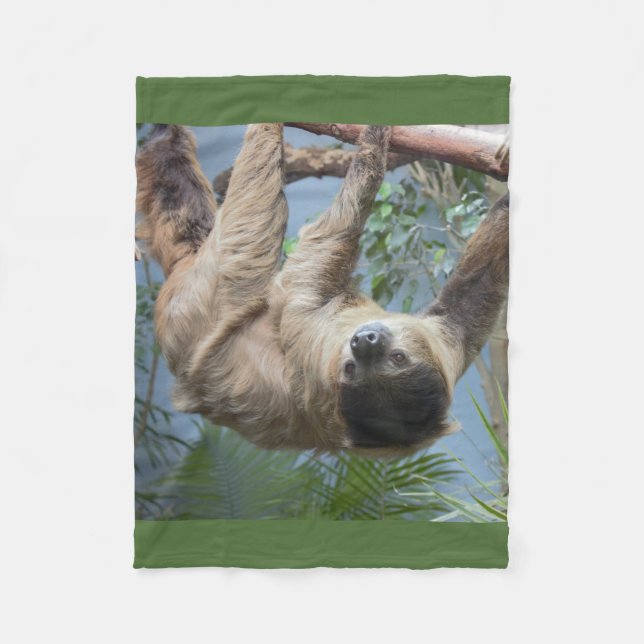 Sloth Photo Fleece Blanket (Front)