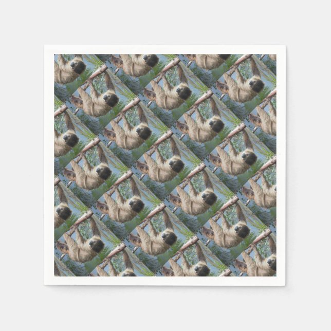 Sloth Photo Napkins (Front)