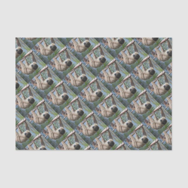 Sloth Photo Tissue Paper (Front)