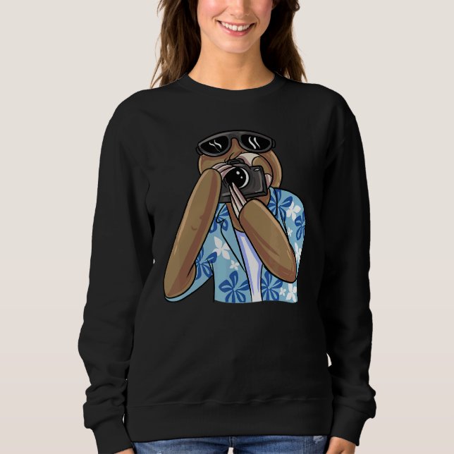 Sloth Photographer Cameraman Sweatshirt (Front)