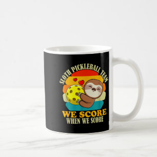 Sloth pickleball team sports love funny motivation coffee mug