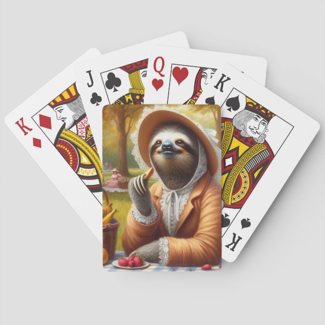 Sloth Picnic Poker Cards (Back)