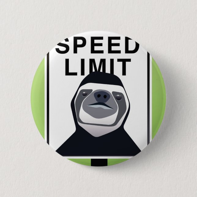 Sloth Pinback Button (Front)