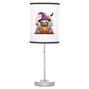 Sloth Pink Hat Halloween Table Lamp