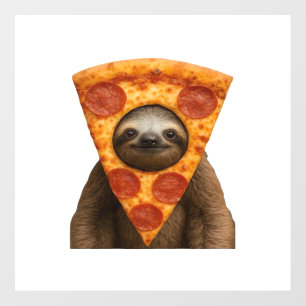 Sloth pizza funny weird prank meme cute happy chri floor decals