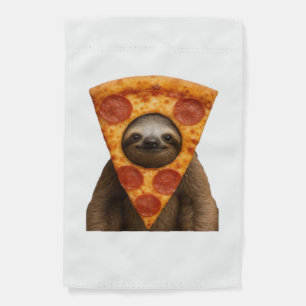 Sloth pizza funny weird prank meme cute happy chri garden flag