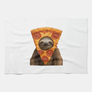 Sloth pizza funny weird prank meme cute happy chri kitchen towel