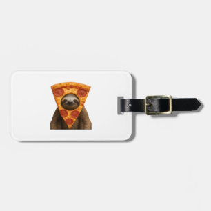 Sloth pizza funny weird prank meme cute happy chri luggage tag