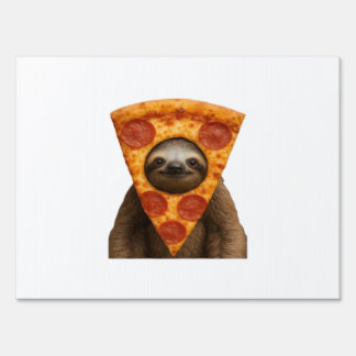 Sloth pizza funny weird prank meme cute happy chri sign