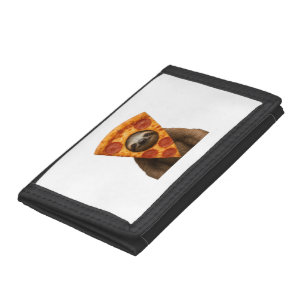 Sloth pizza funny weird prank meme cute happy chri tri-fold wallet