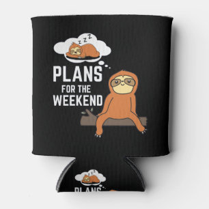 Sloth Plans For The Weekend Can Cooler