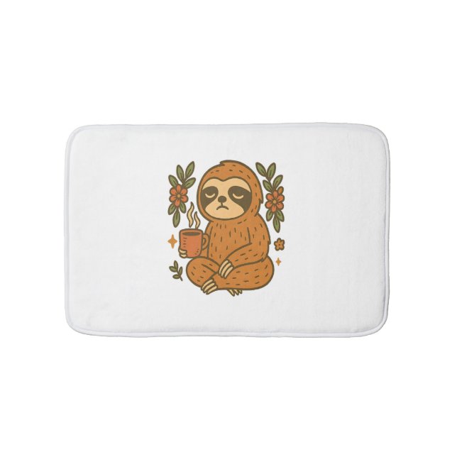 Sloth Playing Guitar Bath Mat (Front)