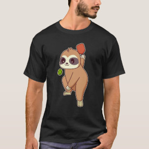 Sloth Playing Pickleball T-Shirt