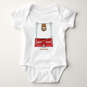 Sloth Pole Vaulting Sports Day Baby Bodysuit