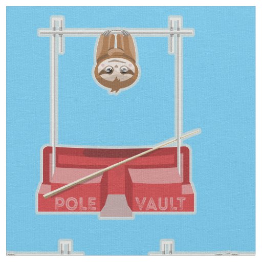Sloth Pole Vaulting Sports Day Fabric