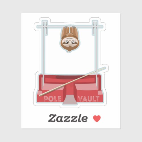 Sloth Pole Vaulting Sports Day Sticker