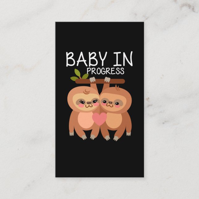 Sloth Pregnancy Announcement Couple Humor (Front)